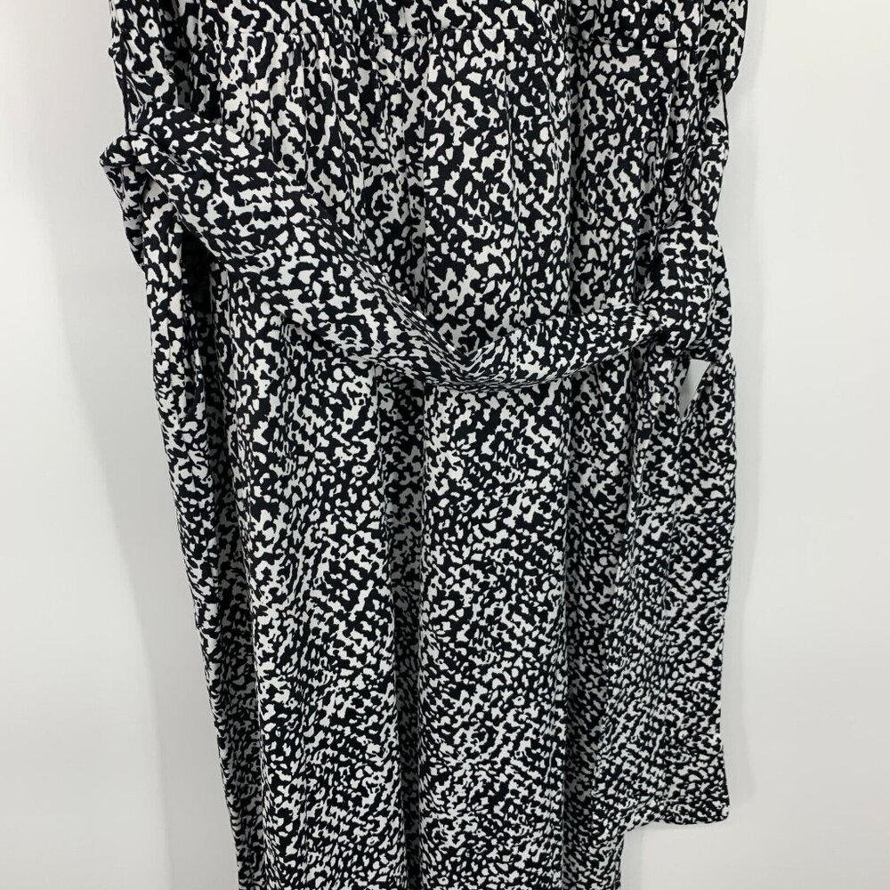 NY Collection Jumpsuit Black Printed Sleeveless V Neck NWT - Picture 6 of 13